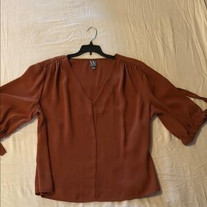 Worthington Brown Blouse with Chic Design
